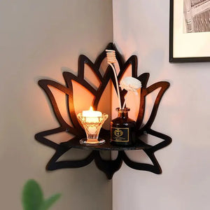 Lotus Floating Wall Shelf Crystal Shelf Display Home